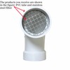 PVC termination vent with stainless steel screen,90 Degrees,1pcs,For 2“ DWV