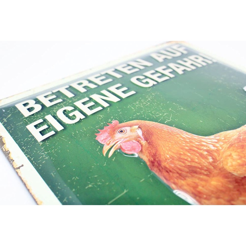 Blechwarenfabrik Braunschweig PC300/424 Cult Sign "Betreten auf eigene Gefahr!" Hier