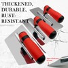 3 Pack Plaster Finishing Trowel Set, Polished Stainless Steel Paint