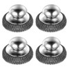 Zalizr 4 Pcs Stainless Steel Scrubber with Handle, Non-Scratch Round