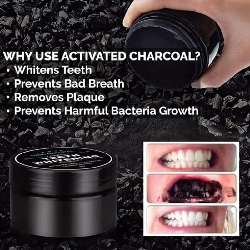 Teeth Whitening Charcoal Powder, Natural Activated Charcoal Teeth Whitener Powder