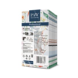 PAW - Airlaid Napkins - Fabric-Like (1/8 Pocket) I Pack of 25 I Ideal for Wedding, Christening, Communion, Birthday I High-Quality Table Decoration Fabric Napkins - Watercolour Flowers I Watercolour