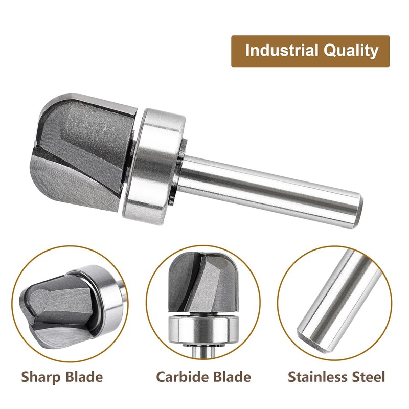 SpeTool 1/4'' Shank Bowl & Tray Router Bit, 3/4 Inch