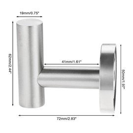 Towel Hooks, Wall Hanging Hooks, 304 Stainless Steel, Washroom, Bathroom, Kitchen, Toilet Hooks, Coat Hooks for Hats, Set of 2