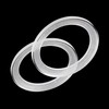 MACHSWON 2Pcs Car Speaker Spacer Ring Mounting Spacer Plate Transparent
