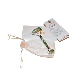 Jade Roller for Face | 100% Real Jade | Natural Jade Facial Massager Set for Woman and Man | Best Anti-Aging and Double Neck Slimming Therapy Nephrite Roller | Double Sided | Gift Box |Amazing Prime