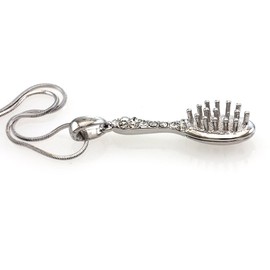 SoulBreezeCollection Hair Stylist Accessories Comb Brush Necklace Beauty Salon Pendant Charm Fashion Costume Jewelry