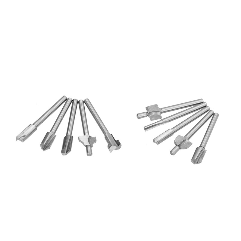 10Pcs Router Bit Set Large Capacity Chip Groove Nonstick Knives