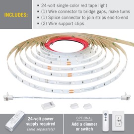 Armacost Lighting RibbonFlex Pro 24V Red LED Strip Light Tape 30 LED/m 16 ft (5m) 633230
