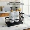 Kitchen Dish Soap Dispenser Set with Sponge Holder, 12OZ Glass
