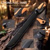 REAT Gardening Heavy Duty Machete,24" Full Tang Machete with Shaeth,Ergonomic