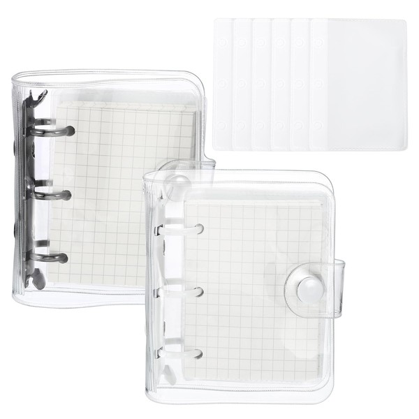 PATIKIL Clear 3 Ring Binder Cover, 2 Pack PVC Notebook