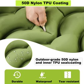 SINGBUNY Sleeping Pad for Camping, Built-in Foot Pump Inflatable Sleeping Mat with Pillow, Waterproof Outdoor Ultralight Air Mattress Sleeping Pad for Camping Tent, Backpacking, Hiking and Travelling