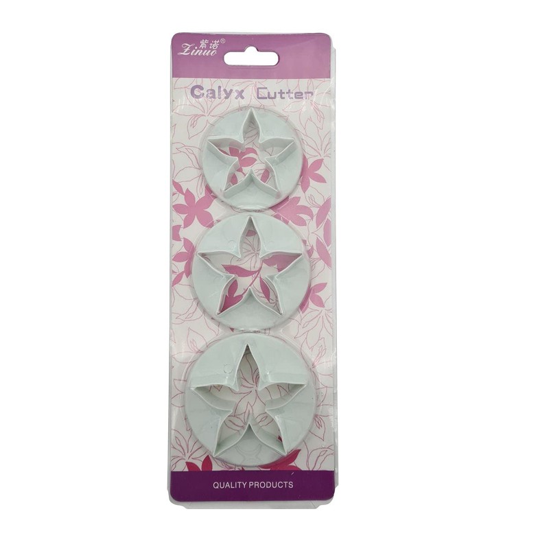 Calyx Leaf Fondant Cutter Set (Large) - 3 Sizes -