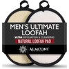 Almooni Esponja Vegetal Natural Resistente Hombre Exfoliante Corporal Hecha Lufa