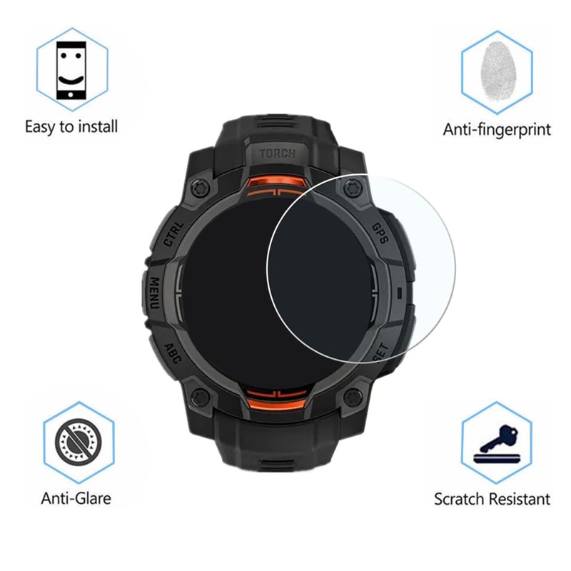 LOKEKE Compatible with Garmin Tactix 8 47mm Tempered Glass Screen