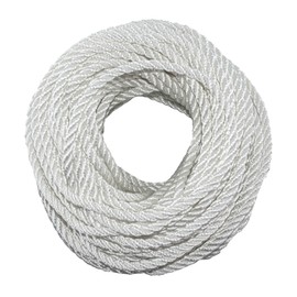 SGT KNOTS Twisted Polyester Rope - Low Stretch and High Strength Rope for Rigging, Crafts & More (1 1/4 inch x 50 feet - White)