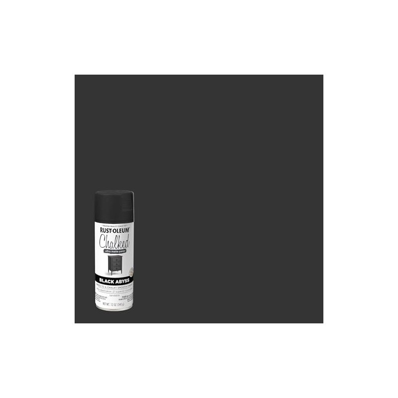 Rust-Oleum 392046 Chalked Ultra Matte Spray Paint, 12 oz, Black