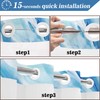 Marble Hookless Shower Curtain with Snap in Liner, 71x74 in,