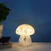 Small Glass Mushroom Table Lamp Night Light Bedside Desk Lamp