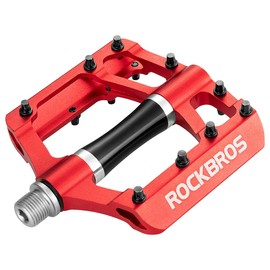 ROCKBROS MTB Pedals Mountain Bike Pedals Flat Pedals Aluminum 9/16" Non-Slip Sealed Bearing Alloy Bicycle Platform Pedals for Road Mountain BMX MTB Bike