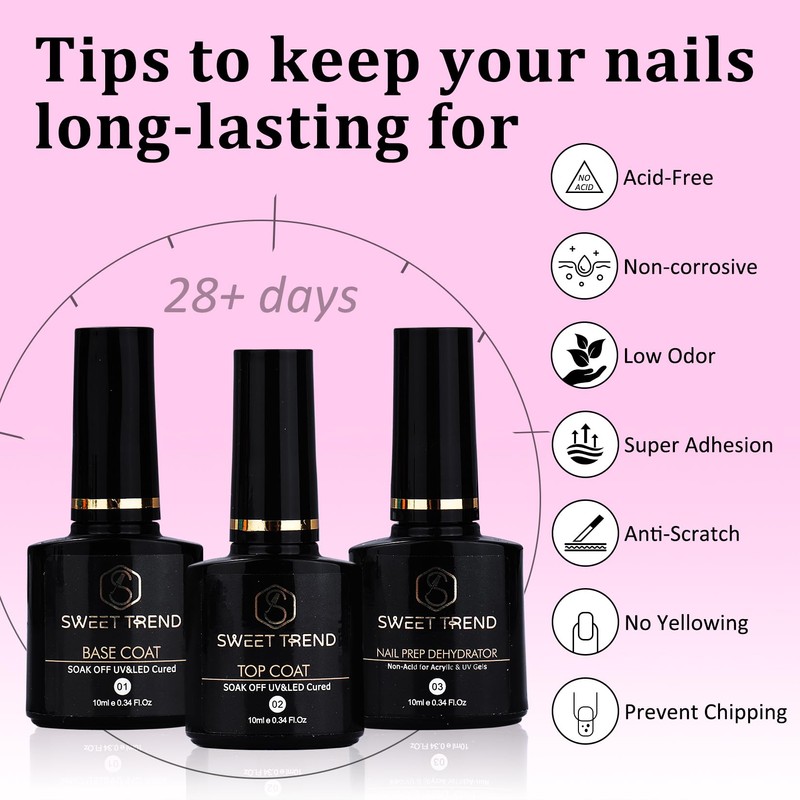 Acrylic Nail Kit with Drill: 20g Clear White Pink Acrylic