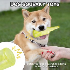 Qiuruoo Water Bottle Dog Toy,Dog Toys for Aggressive Chewers,Water Bottle with Tennis Ball,Suitable for Small and Medium Pets to Exercise Outdoors(Yellow)