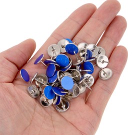 OHPHCALL 50pcs Reflective Trail Marking Tack Reflective Tacks Reflective Thumb Tacks Glow Tacks Hiking Markers Trail Marking Reflectors for Hunting Blue