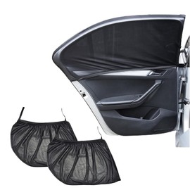 Sonnenschutz Auto-Baby Universal-Sonnenblende Auto-Netz mit UV-Schutz/Blendschutz Fenster-Sonnenschutz-Roll-up-Heckscheibe zum Schutz von Babys, Kindern und Haustieren 2 Stück.