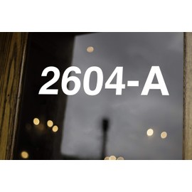 White Store Window Vinyl Address Numbers - Storefront Glass Door Business Frontage - Die Cut Decal - 12 Inch Tall Numbers