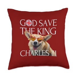 King Charles III Coronation Crowning Celebration 2023 Crown Throw Pillow