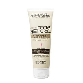 Loquay Seda Esencial Tratamiento Reestructurante Cabello Seco Maltratado Repara Suaviza y Acondiciona 250g                                            