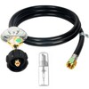 Propane Regulator Hose with Propane Tank Pressure Gauge for Weber