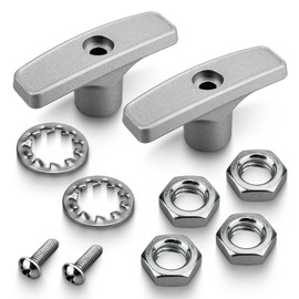 SAQXK 2 Pack Metal RV Sewer Valve Handles Replacement Kit for RV Water Tank Valve Waste Valve Extension Rod Handle, RV Grey and Black Tank Sewer Valve Parts