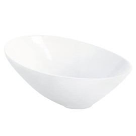 ASA 1990013 Á Table Ceramic Asymmetric Bowl, Glossy White, 22.5 x 17 x 11 cm