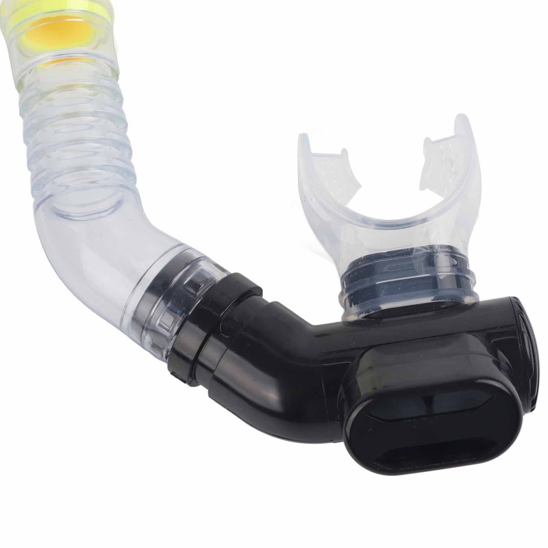 Durable Full Dry Swimming Diving Snorkel with Silicone Mouthpiece (yellow)