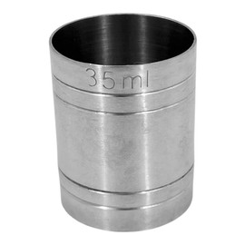 Stainless Steel Copper Thimble Bar Pub Club Spirit Measure CE Marked Chabrias Ltd (35ml, Stainless Steel)