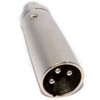 Nickel 3 Pin XLR Male to RCA Phono Plug Adapter
