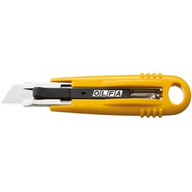 OLFA Self-Retracting Safety Utility Knife (SK-4) - Multi-Purpose Semi-Auto Box Cutter w/Self Retractable Blade & Non Slip Handle, Replacement Blades: OLFA SKB-2, SKB-2S, RSKB, & HOB Safety Blades