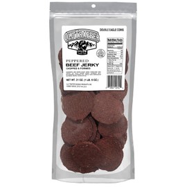 Old Trapper Peppered Double Eagle Beef Jerky | Real Wood Smoked | 10g of Protein | 1 Bag (80 Pieces)
