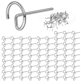 75 Pcs 1.75 Inch Stainless Steel Skewers, Round Reusable BBQ Grill Pins - Mini Short Metal Skewers for Steak, Bacon, Cooking on Grill, Oven, Baking, Camping & Parties