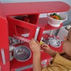 KidKraft Red Vintage Wooden Play Kitchen with Stainless Steel-Look Trim,