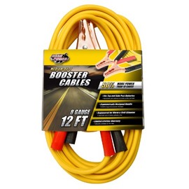 Road Power 84358802 12-Feet, 8-Gauge Medium-Duty Booster Cable Car Battery Jumper Cable