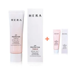Hera 헤라 UV 유브이 프로텍터 톤업 선크림 SPF50+PA++++ 50ml+40ml 1개 Hera UV UV Protector Tone-Up Sunscreen SPF50+PA++++ 50ml+40ml 1 piece