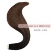 SURNEL Tape-In Real Hair Extensions, Colour 1B Black Fading to