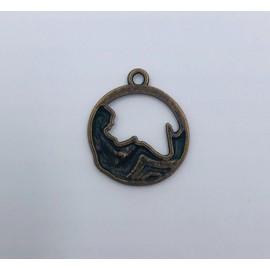 3 Bronze Tone Mermaid Charms Crafting Craft Metal Pendant Charm 0.8" Inch