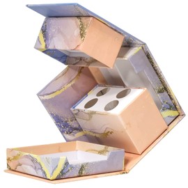 Global Printed Products Designer Printed Folding Desk Organizer, Includes Phone Stand, Small Compartments, Pen Holder, and Notepad Tray