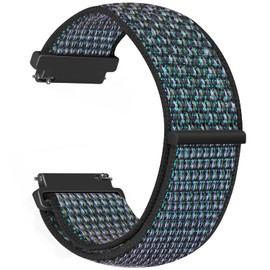 Vodtian 18 mm Nylon Bracelet Compatible with Garmin Venu 2S/Venu 3S/Vivoactive 4S/Vivomove 3S/Forerunner 255s/255s Music/265s, Quick Release Replacement Sport Loop Watch Strap for Men and Women