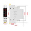 Digital Display Energy Meter Din Rail Mounted Volts Amps Hertz