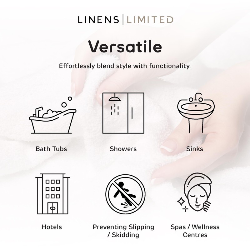 Linens Limited - Non Slip Bath Mat, Bathroom Accessory for